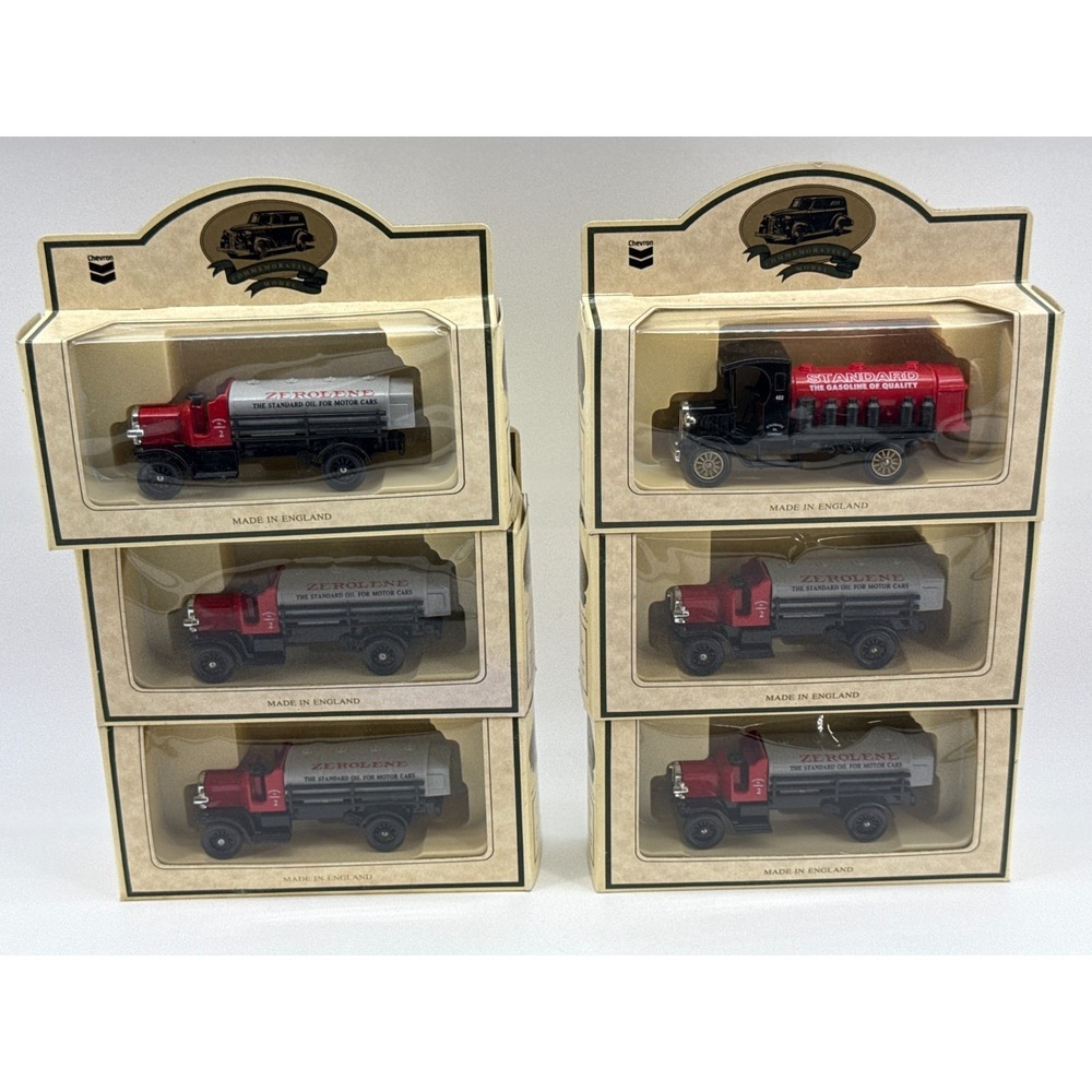 Chevron Tanker Truck Lot Zerolene Standard Oil Diecast England Boxed Set 925